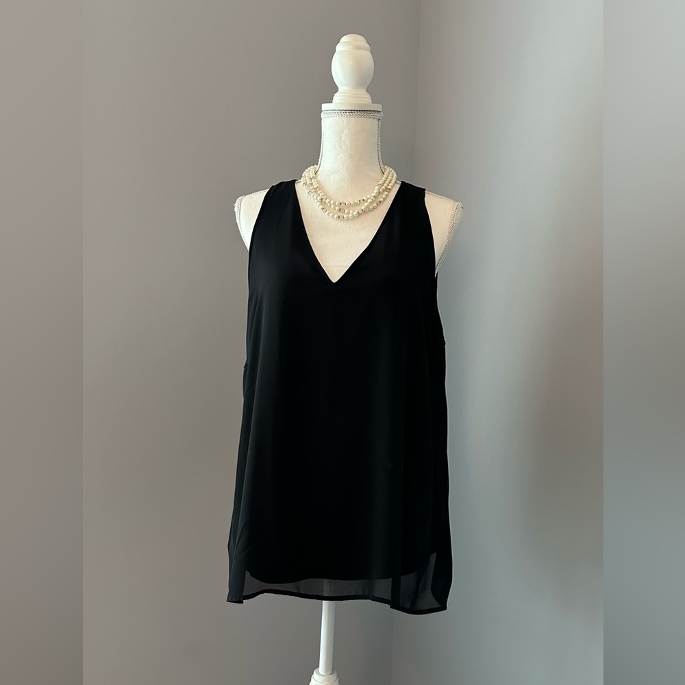 LAUREN BY RALPH LAUREN WOMENS XL V NECK SLEEVELESS MULTI LAYER TANK TOP